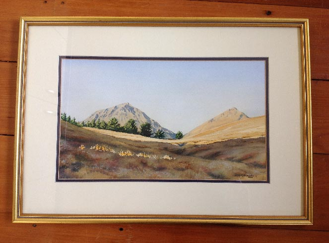 painting signed and dated 2000 by New Zealand artist Lloyd Harwood